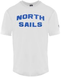 North Sails - Block Brand Logo T-Shirt Cotton - Lyst