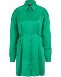 HUGO - Keleste Long Sleeve Mini Shirt Dress - Lyst