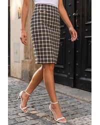 Roman - Check Stretch Skirt - Lyst
