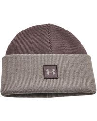 Under Armour - Halftime Shallow Cuffed Beanie (grijs) - Lyst