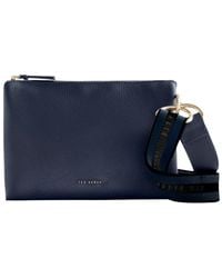 Ted Baker - Darceyy Branded Webbing Leather Crossbody Bag - Lyst
