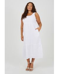 Brave Soul - Curve Broiderie Strappy Maxi Dress - Lyst