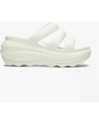 Crocs™ - 209842-0Wv Mega Crush Triple Strap Sliders Chalk - Lyst