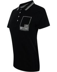 Moschino - Love Small Box Logo Polo Shirt Cotton - Lyst