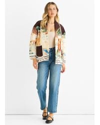 Gini London - Water Print Lightweight Quilted Jacket - Lyst