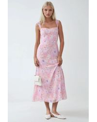 Hiccup - Floral Maxi Dress With Heart Collar - Lyst