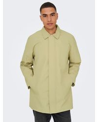 Only & Sons - Long Coat Lightweight Autumn Winter - Lyst