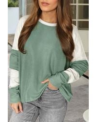 Azura Exchange - Kleurblokken Lange Mouwen Pullover Trui - Lyst