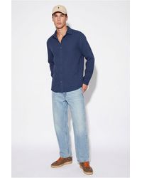 Bianco Lucci - Oversized Textured Button-Front Shirt - Lyst