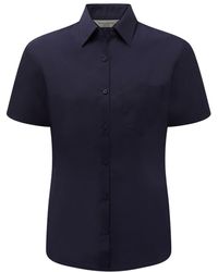 Russell - Collection Ladies/ Short Sleeve Poly-Cotton Easy Care Poplin Shirt (French) - Lyst