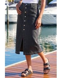 D.u.s.k - Denim Button Skirt - Lyst