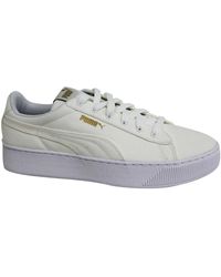 PUMA - Vikky Platform Cv Lace Up Off Textile Trainers 365603 01 P3B - Lyst