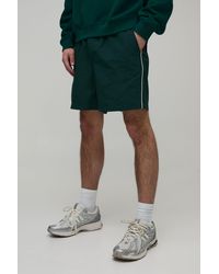 BoohooMAN - Baggy Short Length Piping Nylon - Lyst