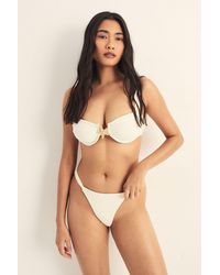 Nasty Gal - Starfish Trim Ruched Underwire Bikini Set - Lyst