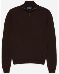 Oliver Sweeney - Chocolate Thornby Merino Wool Blend Jumper - Lyst