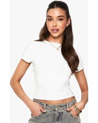Boohoo - Double Layer Slinky Fitted Top - Lyst