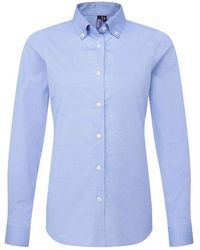 PREMIER - Ladies Supreme Oxford Long-Sleeved Formal Shirt (Oxford) - Lyst