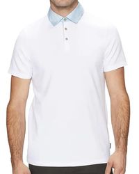 Ted Baker - Frend Woven Polo Shirt Cotton - Lyst