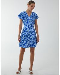Blue Vanilla - Wrap Ruffle Mini Dress - Lyst