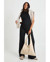 Boohoo - Maternity Textured Top & Elasticated Waist Wide Leg Trouser Co Ord - Lyst