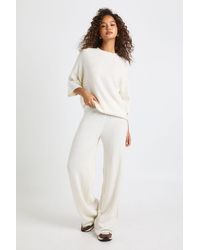 Boohoo - Short Sleeve Top And Trouser Knitted Co Ord - Lyst