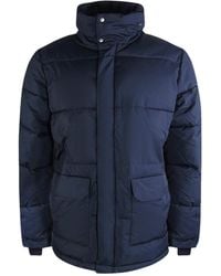 Aquascutum - Active Puffer Marineblauwe Jas - Lyst