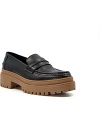 Dune - Ghosts Leather Track Sole Loafers - Lyst