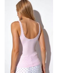 Busem - Fitted Lace-Trim Cami Top - Lyst