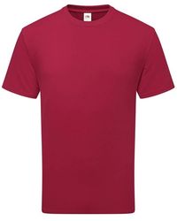 Fruit Of The Loom - Adult Cotton T-Shirt (Cranberry) - Lyst