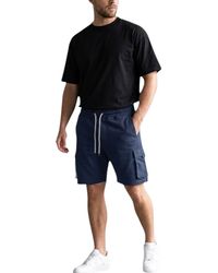 Weekend Offender - Cargo Shorts Elasticated Summer Loopback Fleece Barmuda - Lyst