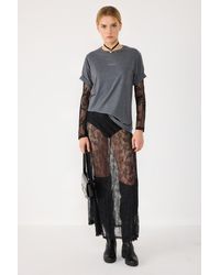 No Matter What - Kohle Säure Stein Rundhals Komfort T-Shirt - Lyst