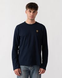 Belstaff - Long Sleeved Logo T-Shirt - Lyst