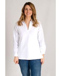 White Stuff - Stuff Open Collar Tunic Shirt Cotton - Lyst