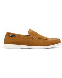 Ben Sherman - Tan Suede Leather Loafer Shoes - Lyst
