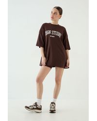 DSGN Studio - Collegiate Printed Oversized T-Shirt - Lyst