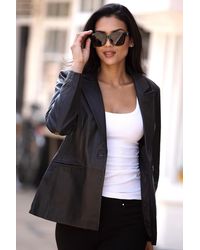 Ashwood Leather - 'Lucia' Real Fashion Single Breasted Blazer - Lyst