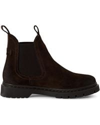 Tamaris - Mocca Suede Leather Classic Chelsea Ankle Boots - Lyst