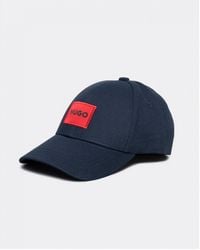 HUGO - X 581-rl Cotton-twill Cap With Red Logo Label Nos - Lyst