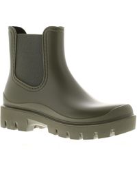Wynsors - Chunky Ankle Wellies Stamp Slip On Khaki - Lyst