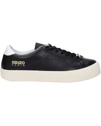 KENZO - Leather Lowtop Sneakers - Lyst
