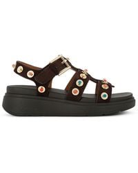 Carvela Kurt Geiger - Suede Amalfi Flatform Sandals - Lyst