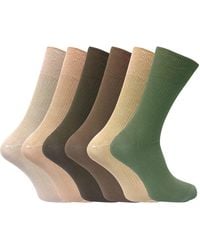Sock Snob - 6 Pairs Breathable Cotton Non Elastic Loose Wide Top Dress Socks - Lyst