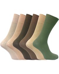 Sock Snob - 6 Pairs Breathable Cotton Non Elastic Loose Wide Top Dress Socks - Lyst