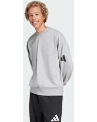 adidas - Essentials Loose Fit 3 Bar Logo Sweatshirt - Lyst