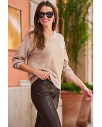 Sosandar - Rose Metallic Knit Jumper - Lyst