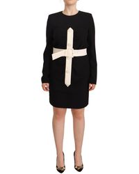Givenchy - Vrouwen Wollen Jurk Met Lange Mouwen En Riemen, Mini Mantelpakje - Lyst