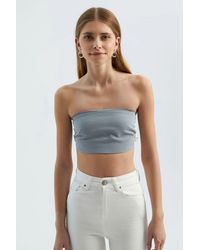 Hiccup - Strapless Basic Crop Top - Lyst