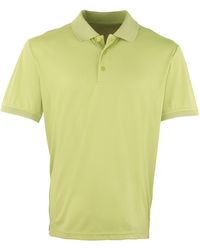 PREMIER - Coolchecker Pique Short Sleeve Polo T-Shirt (Lime) - Lyst