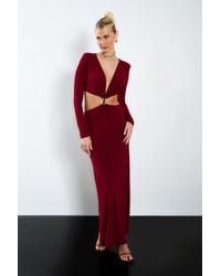 Boohoo - Trim Detail Cut Out Maxi Dress - Lyst