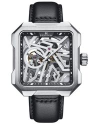 Heritor - Campbell Leather-Band Skeleton Watch - Lyst